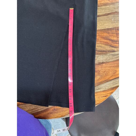 Reformation Cassi Black Square Neck Ribbed Knit Midi Size S - Picture 13 of 15